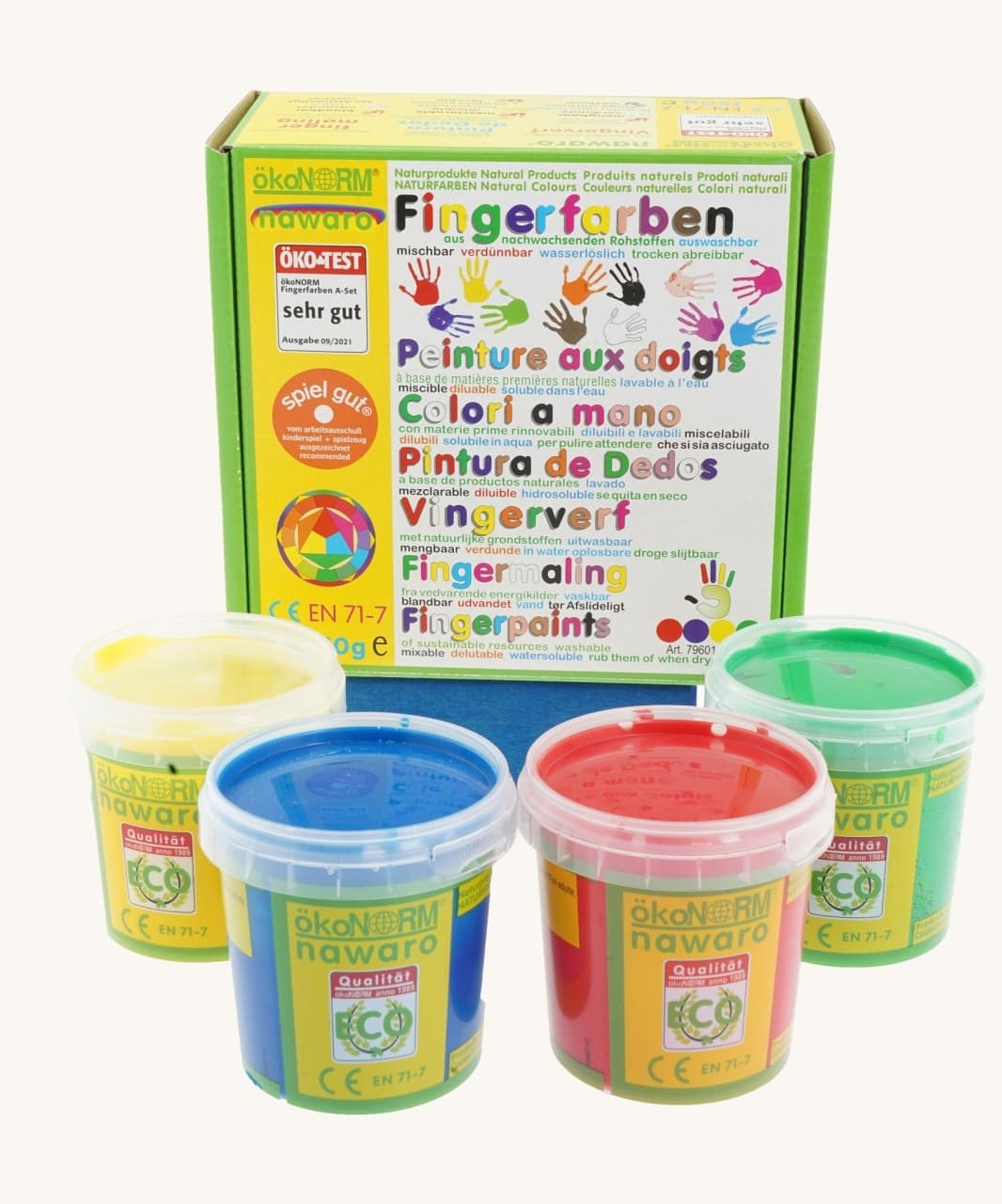 Set Culori de Degete Naturale Nawaro, ökoNORM, 4 Culori Clasice - Imaginea 4
