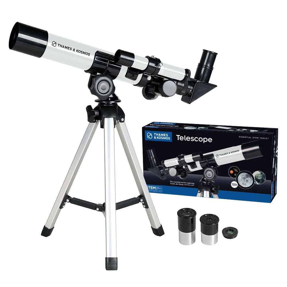 Telescop Astronomic Refractor Thames & Kosmos - Mărire 100x, Trepied Aluminiu & Busolă