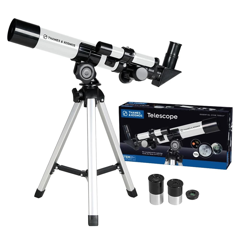 Telescop Astronomic Refractor Thames & Kosmos - Mărire 100x, Trepied Aluminiu & Busolă - Imagine principală