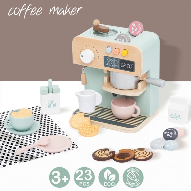 Cafetiera din Lemn Premium pentru Copii - Imagine principală