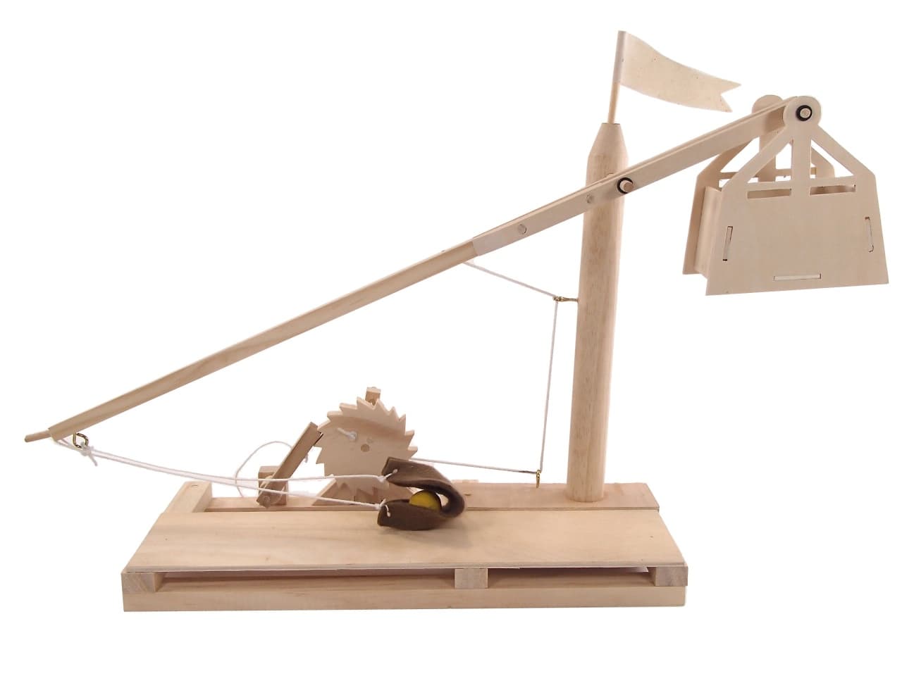 Trebuchet Leonardo da Vinci - Kit de Construcție din Lemn - Imaginea 2