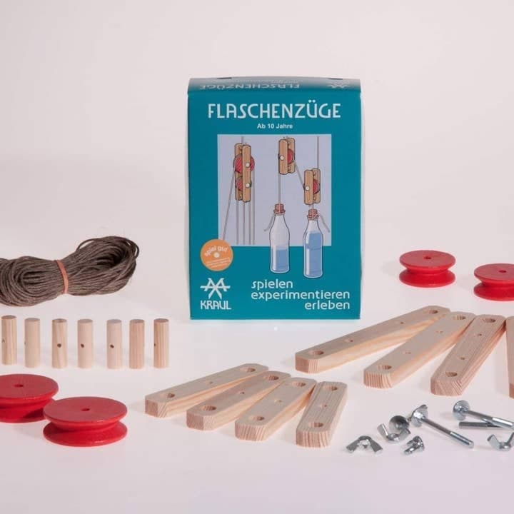 Sistem de Scripeți din Lemn Kraul - Kit de Experimente STEM - Imaginea 4
