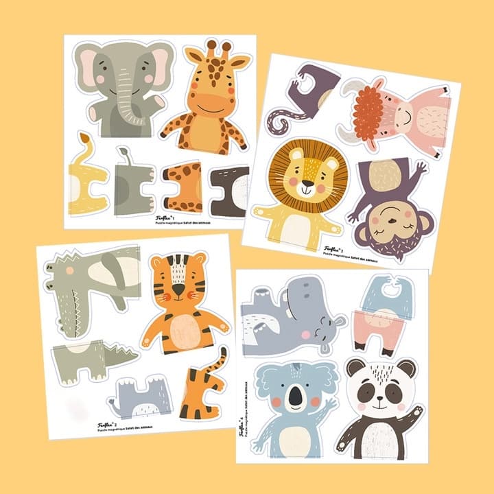 Puzzle Magnetic Ferflex® - Safari (Set 20 piese) - Imagine principală
