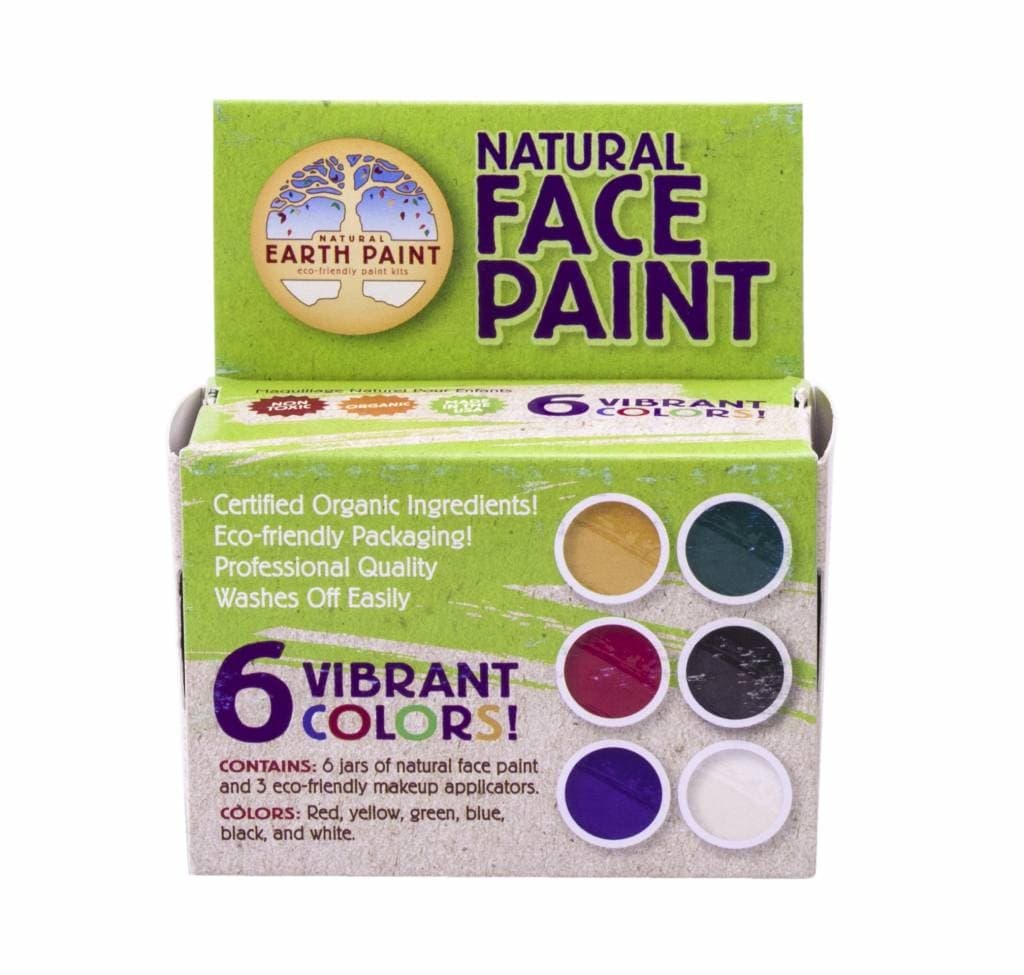 Natural Earth Paint, Set Machiaj Natural pentru Fata și Corp – 6 Culori Vibrante (Organic) - Imaginea 2