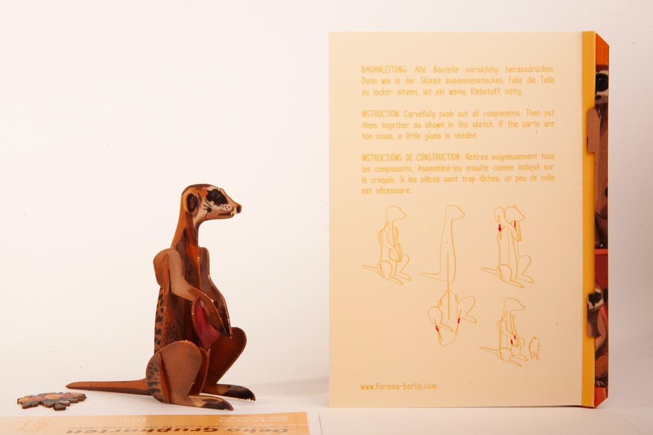 Felicitare 3D Decorativă - Familia de Suricate,Formes Berlin - Imaginea 3