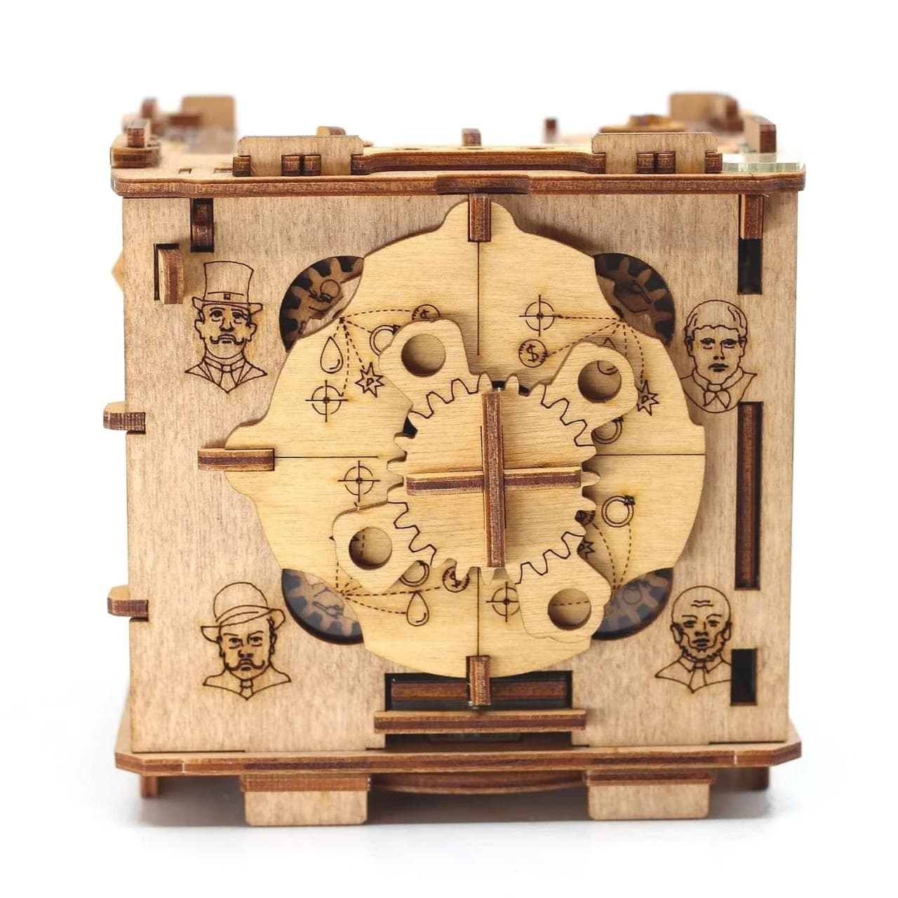 iDventure Cluebox Sherlock's Camera - Puzzle Mecanic din Lemn 3D, Joc de Logică Tip Escape Room - Imaginea 5