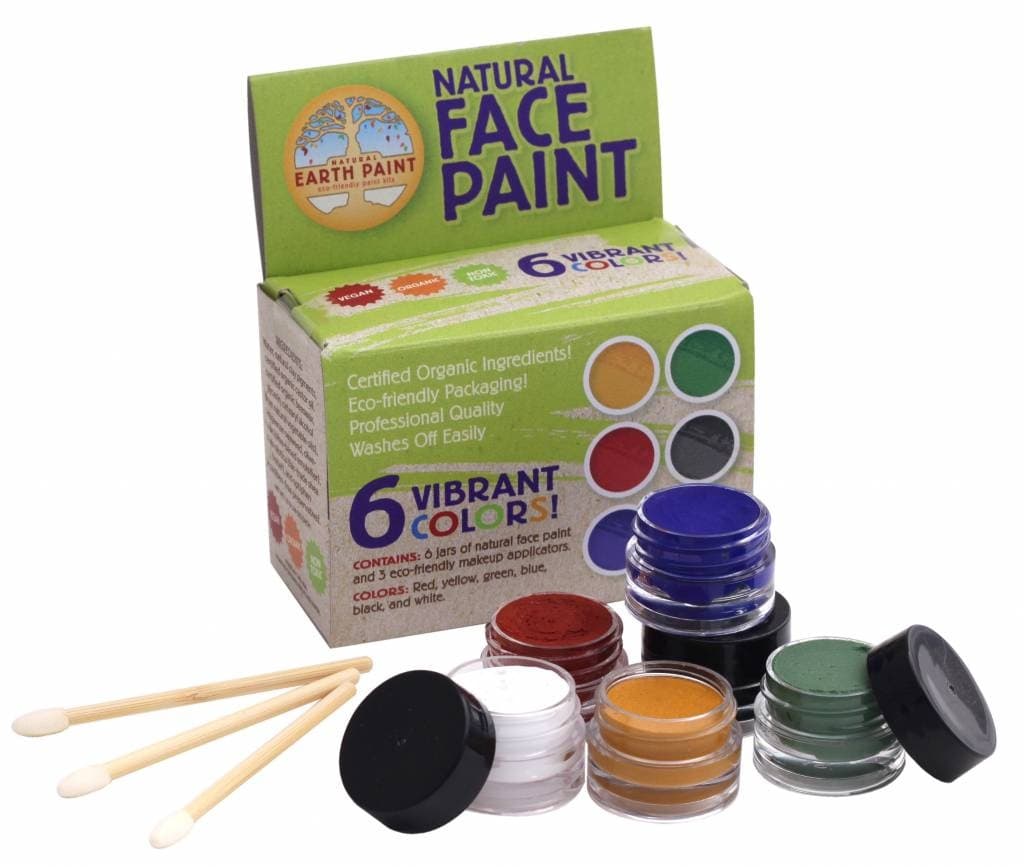Natural Earth Paint, Set Machiaj Natural pentru Fata și Corp – 6 Culori Vibrante (Organic) - Imagine principală