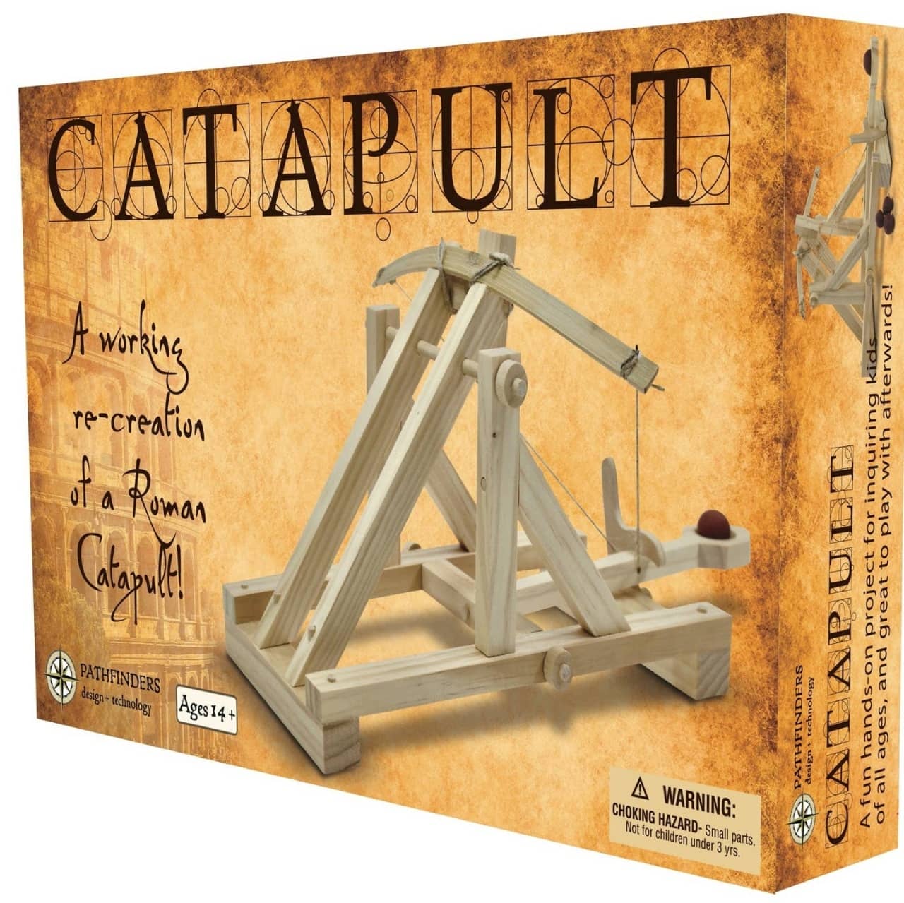 Kit de Construcție din Lemn – Catapulta Romană (Machetă de Asediu Funcțională)