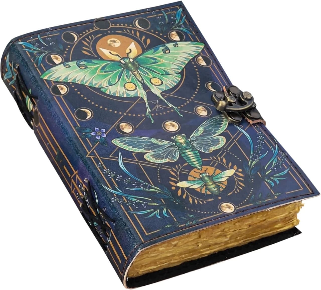 Jurnal Vintage din Piele Grimoire – Model Fluturele de Noapte - Imaginea 2