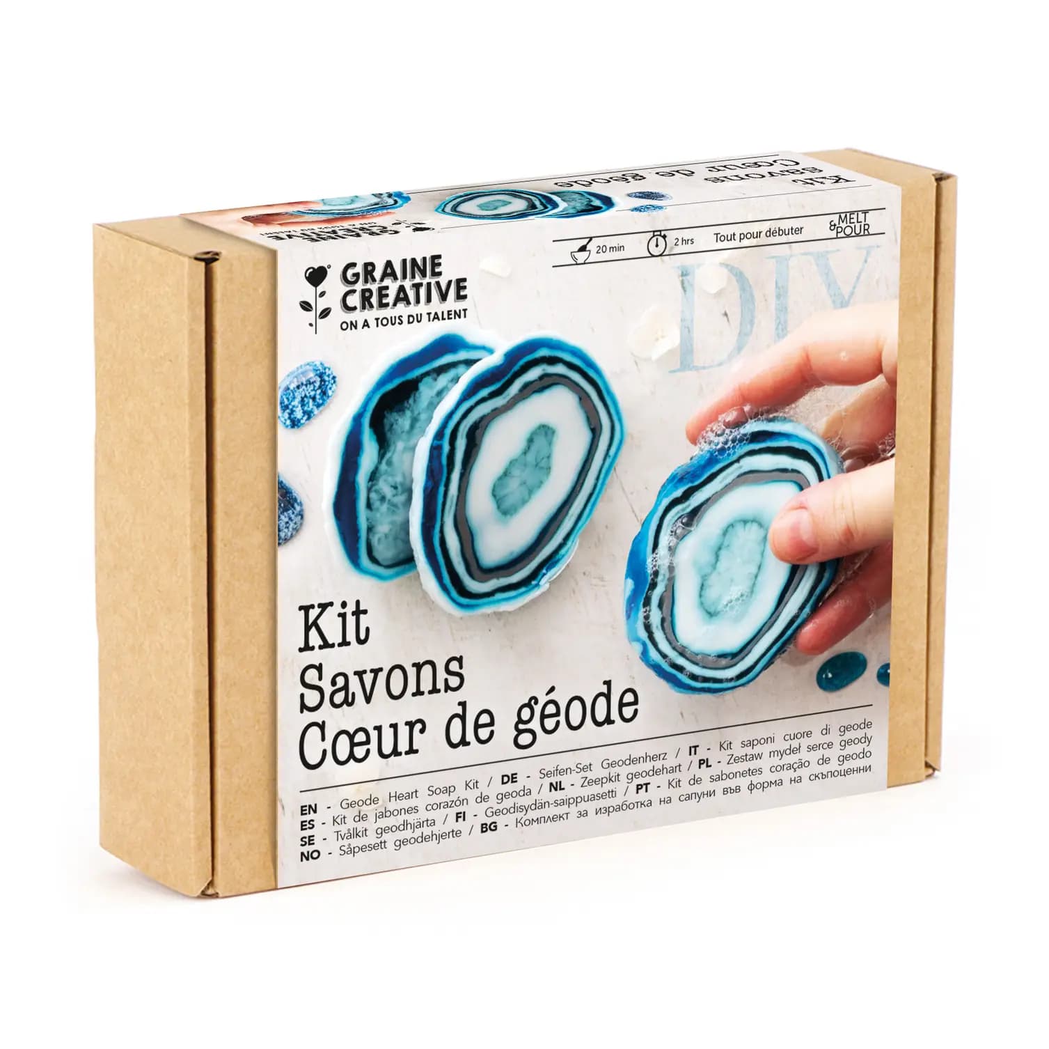 Kit DIY Săpunuri Artizanale Efect de Geodă Graine Créative - Kit Creativ Săpunuri Gemology - Imagine principală