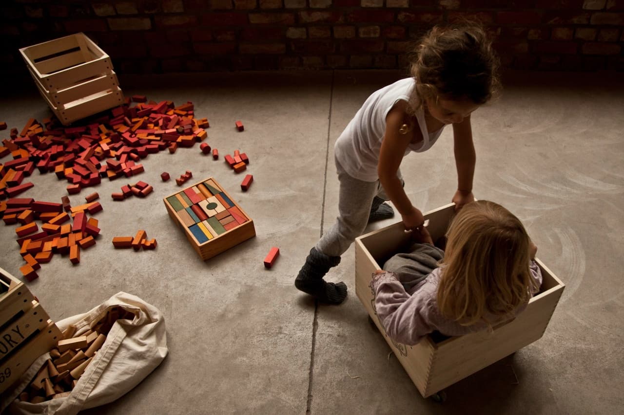 Cuburi de Construit Curcubeu, Wooden Story - Imaginea 2