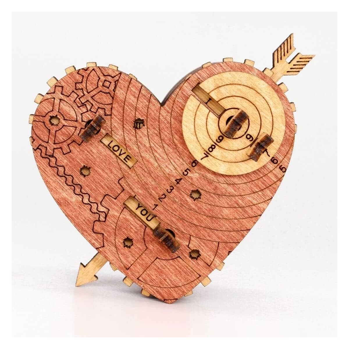 iDventure Puzzle 3D din Lemn - Inima Omului de Tinichea (Tin Woodman's Heart), Cutie Mecanică pentru Secrete și Cadouri