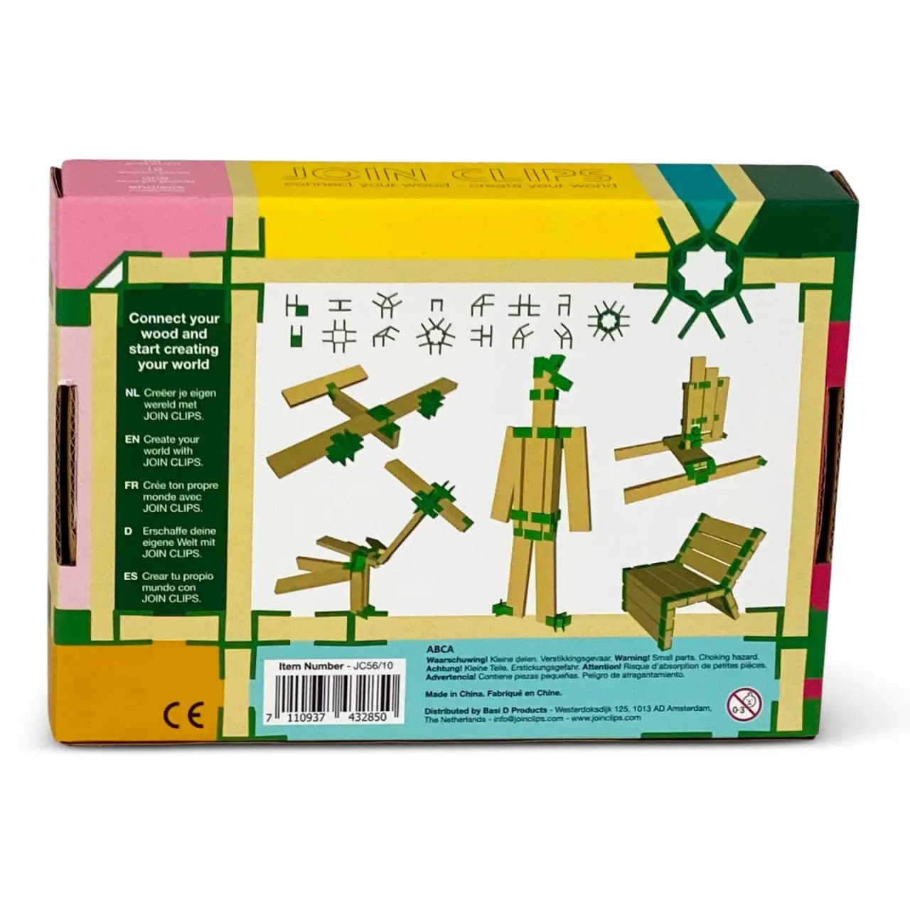 JOIN CLIPS Kit de Bază Mini - Jucărie Construcție Lemn - Imaginea 3