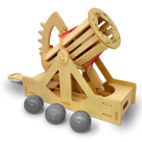 Bombarda lui Leonardo da Vinci - Kit de Construcție din Lemn(Machetă de Artilerie Funcțională) - Imaginea 3