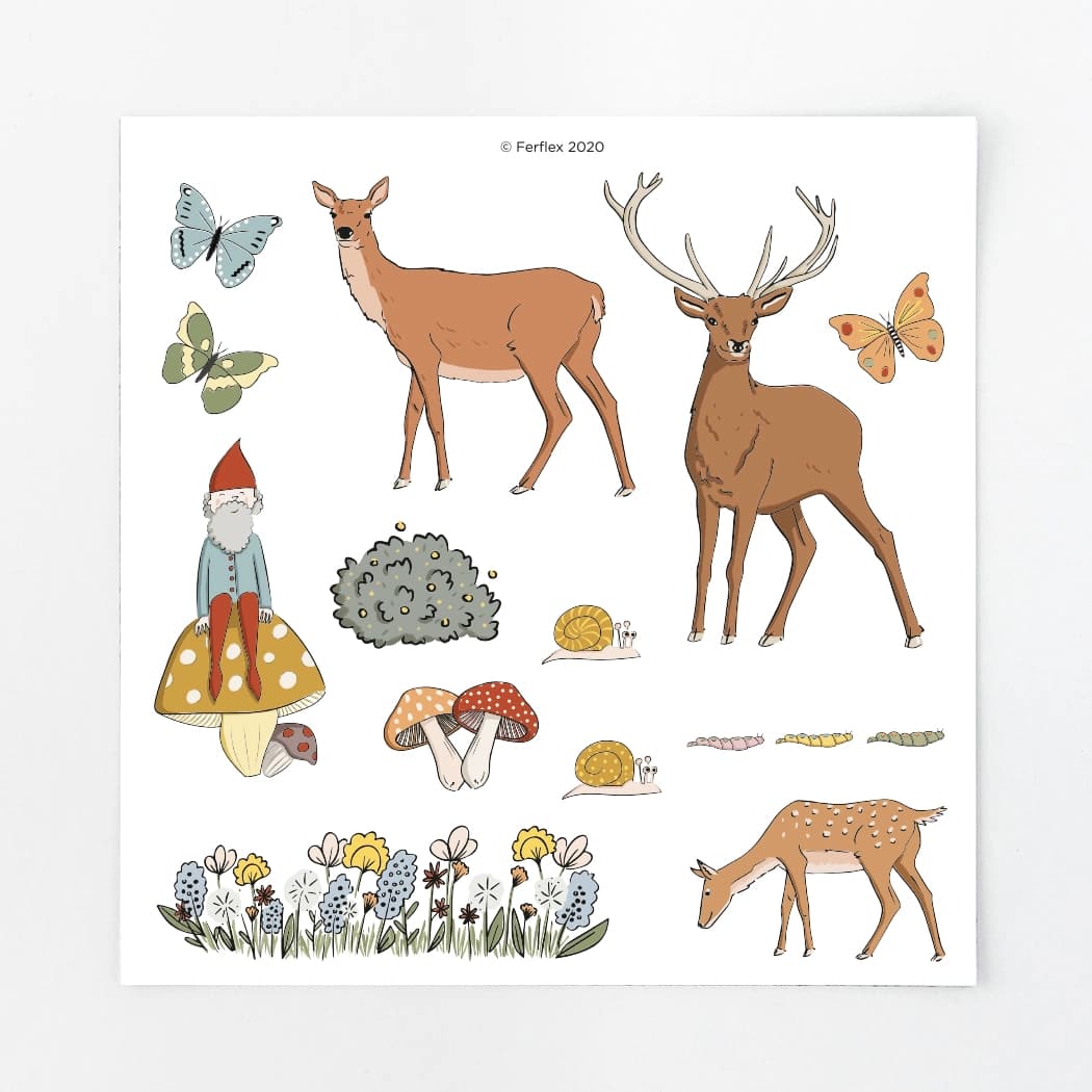 Joc Magnetic cu Animalele Pădurii Ferflex® – Set 57 de Magneți pentru Copii - Imaginea 7