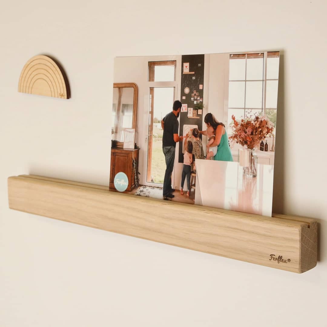 Etajeră Magnetică de Perete din Lemn Ferflex - 45 cm