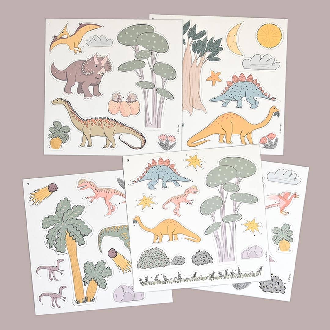 Joc cu Magneți Ferflex® - Lumea Dinozaurilor (Set 52 piese)