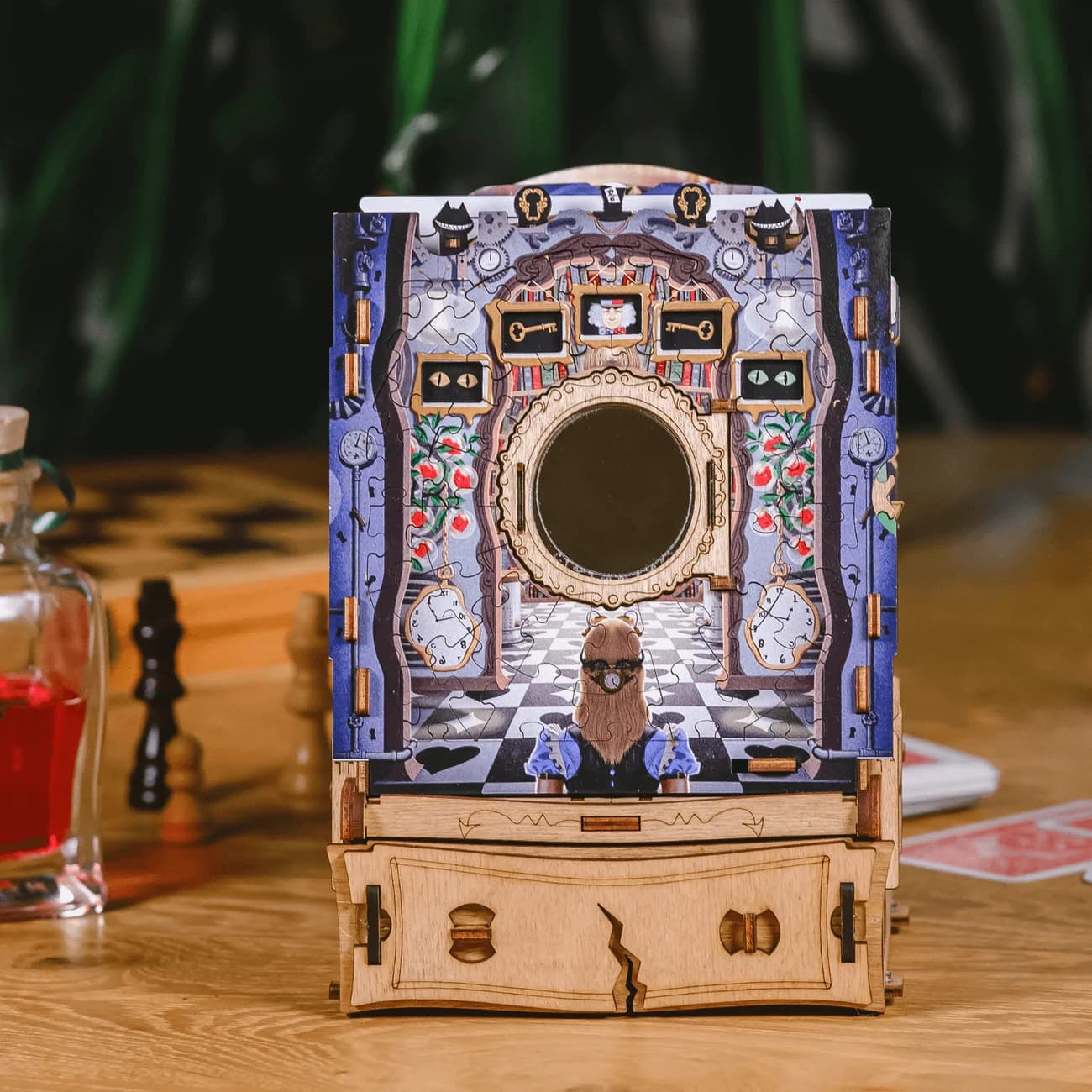 Cluepuzzle The Wonderbox of Alice, iDventure– Puzzle 3D și Escape Room din Lemn - Imaginea 2