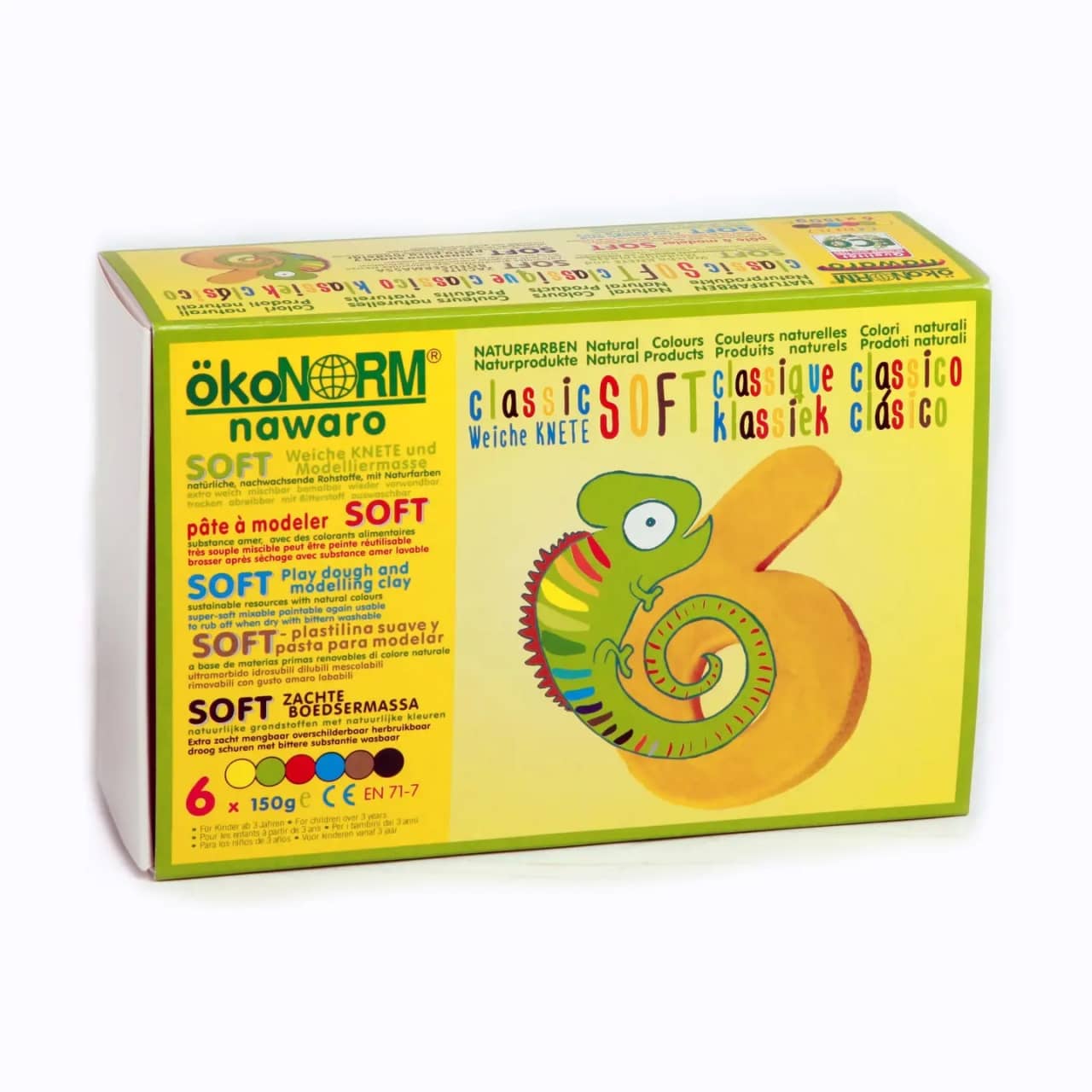 Plastilina Naturala Nawaro SOFT - ökoNORM, Set 6 Culori Clasice