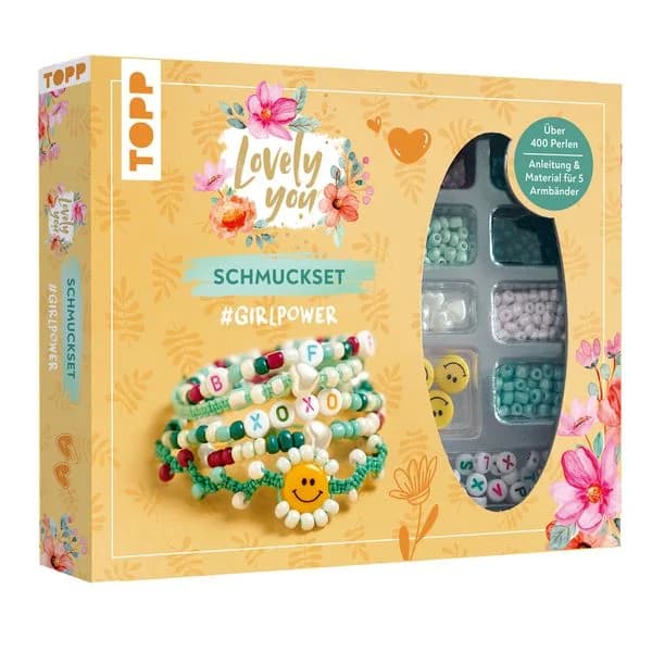 Set Creativ DIY Brățări ale Prieteniei Lovely You - #GIRLPOWER (TOPP, frechverlag), peste 400 piese - Imagine principală