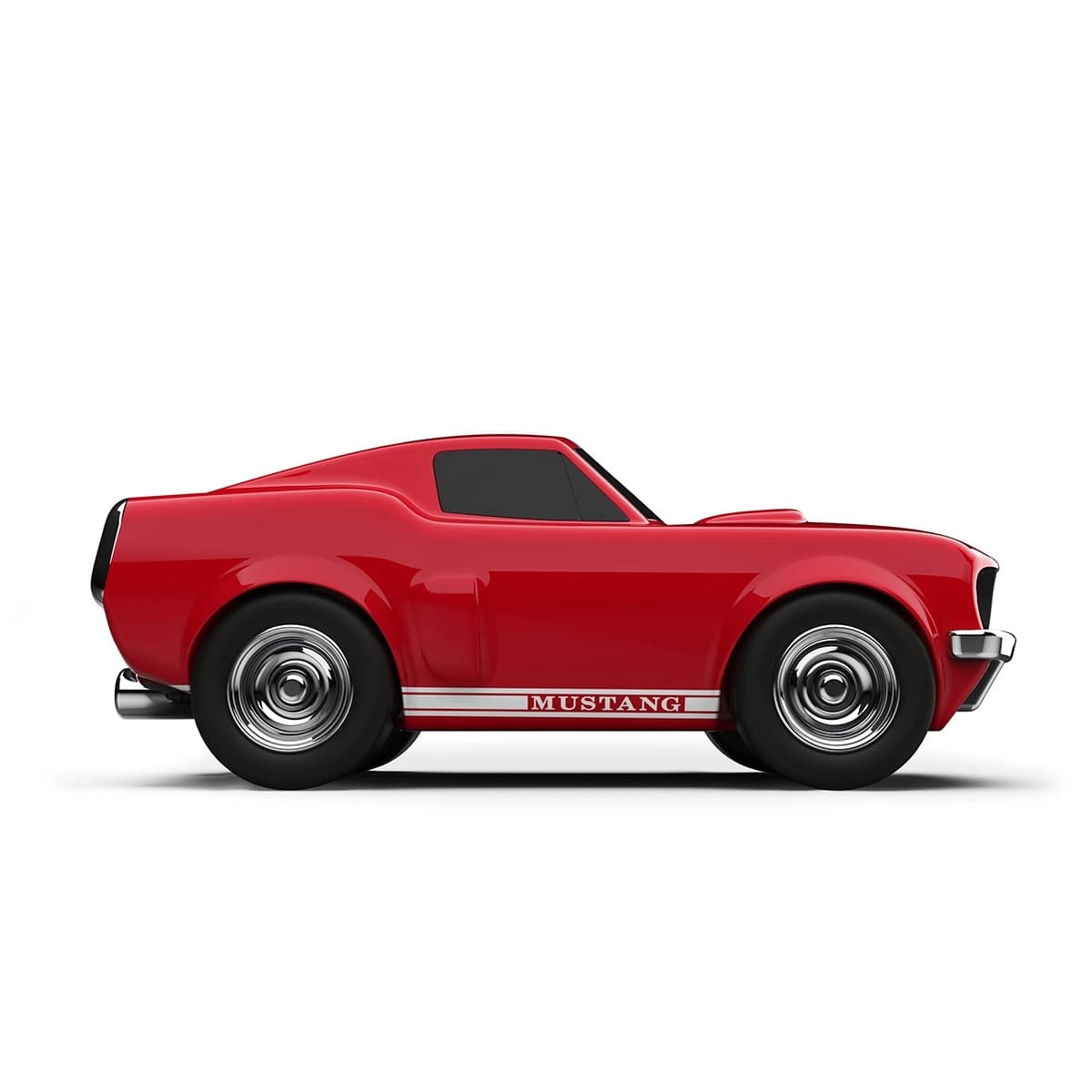 Baghera Mașinuță Ford Mustang Rosie 1966 – Mașinuță de Colecție Premium 18cm - Imaginea 4