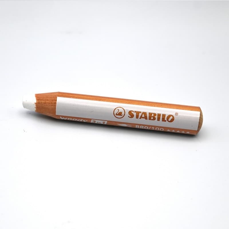 Creion Woody Stabilo Alb - Partenerul Creativ pentru Table Ferflex® - Imaginea 2