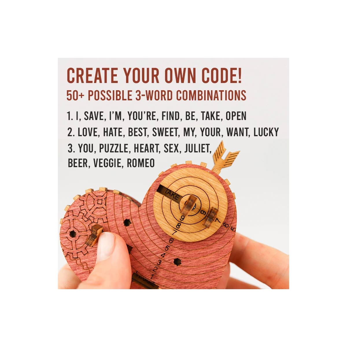 iDventure Puzzle 3D din Lemn - Inima Omului de Tinichea (Tin Woodman's Heart), Cutie Mecanică pentru Secrete și Cadouri - Imaginea 3