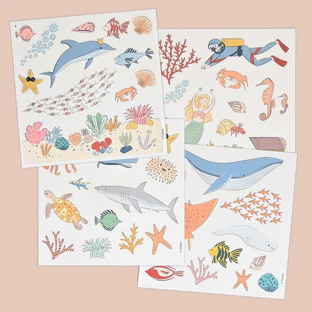 Joc Magnetic Lumea Subacvatică Ferflex® – Set 52 de Magneți cu Creaturi Marine - Imagine principală