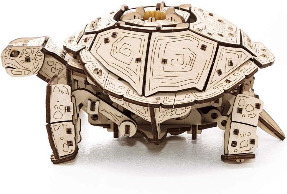 EWA Eco-Wood-Art Țestoasă Mecanică – Puzzle 3D din Lemn cu Mișcare Bionică, 269 Piese - Imaginea 5