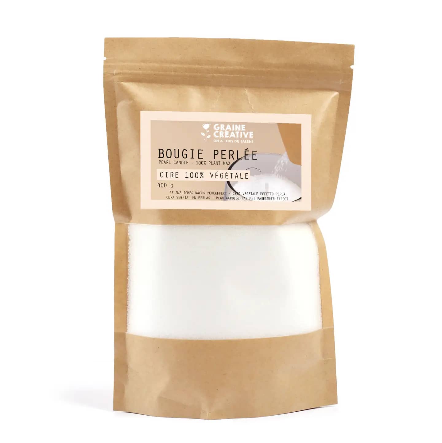 Ceară Vegetală Tip Perle pentru Lumânări (Bougie Perlée) Graine Créative - 400g, Fără Topire