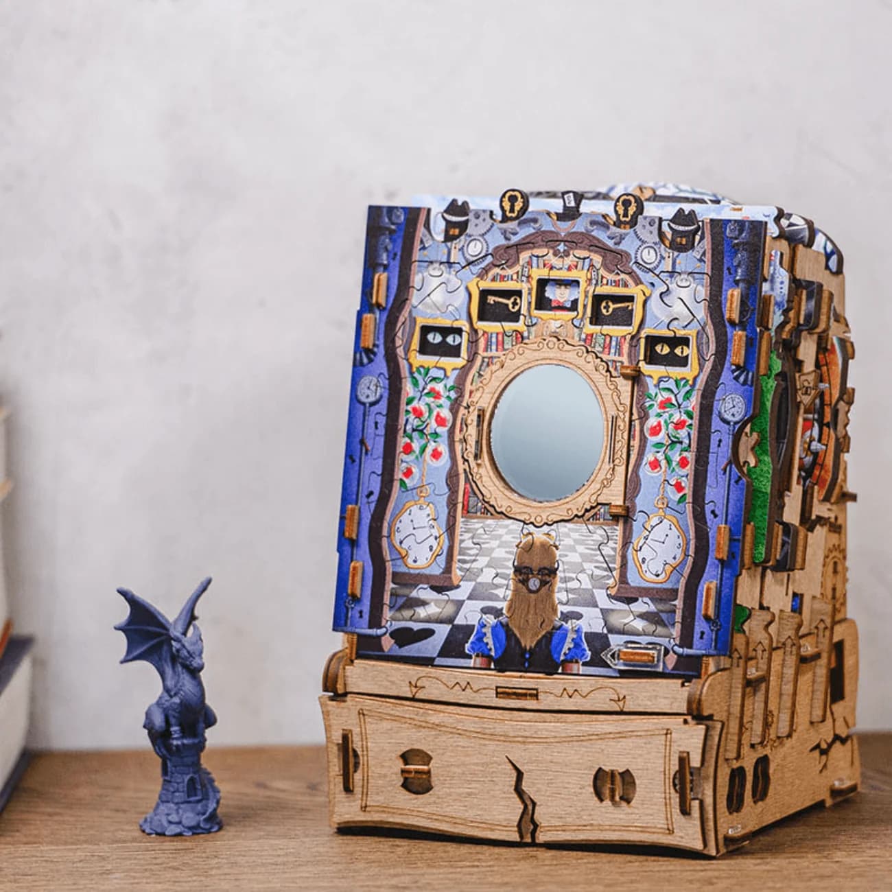 Cluepuzzle The Wonderbox of Alice, iDventure– Puzzle 3D și Escape Room din Lemn - Imaginea 5