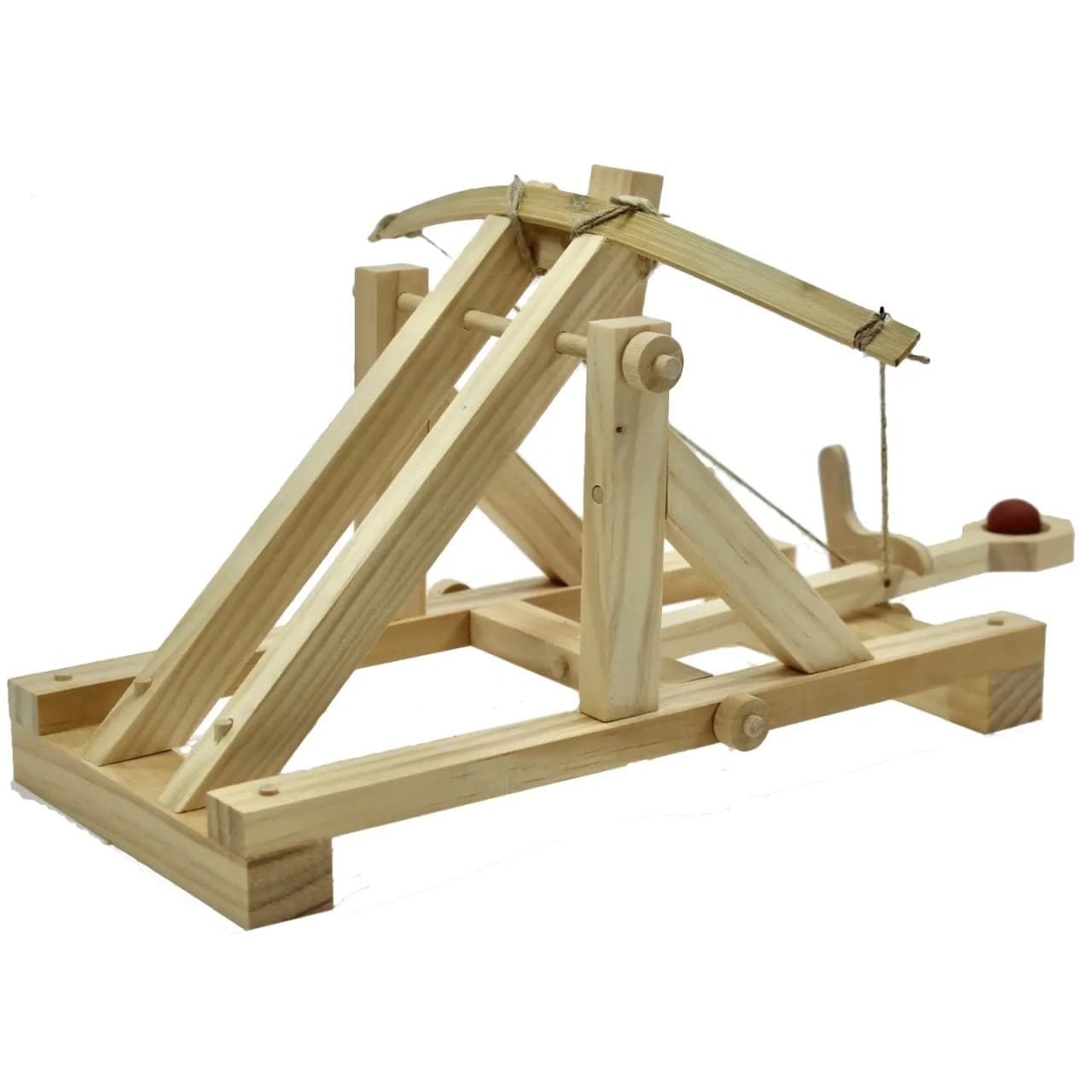 Kit de Construcție din Lemn – Catapulta Romană (Machetă de Asediu Funcțională) - Imaginea 2