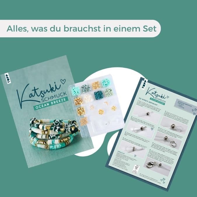 Set Creativ DIY Bijuterii Katsuki - Ocean Breeze (TOPP, frechverlag), confecționare 5 brățări - Imaginea 4
