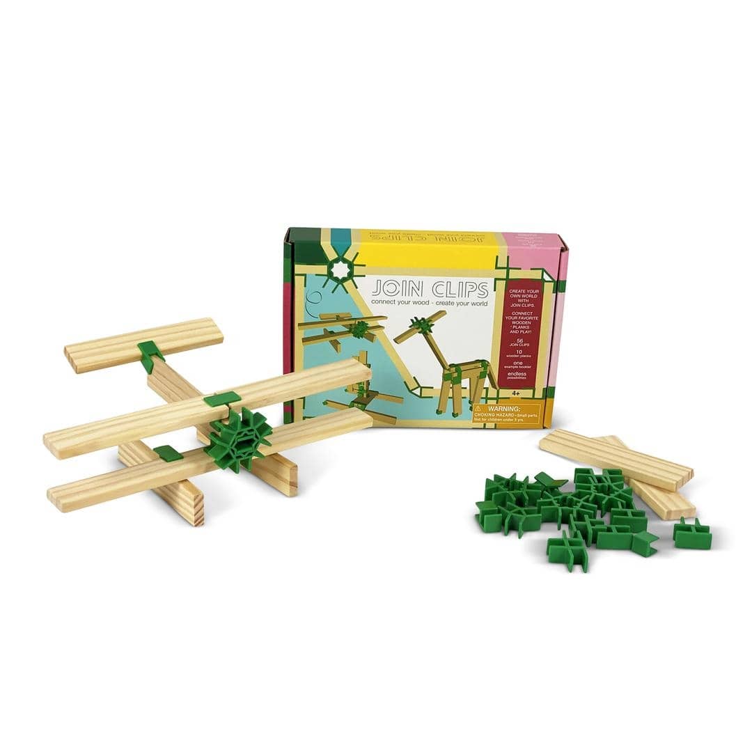 JOIN CLIPS Kit de Bază Mini - Jucărie Construcție Lemn