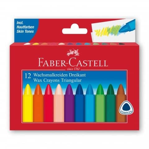 Set 12 Creioane cerate colorate Faber-Castell