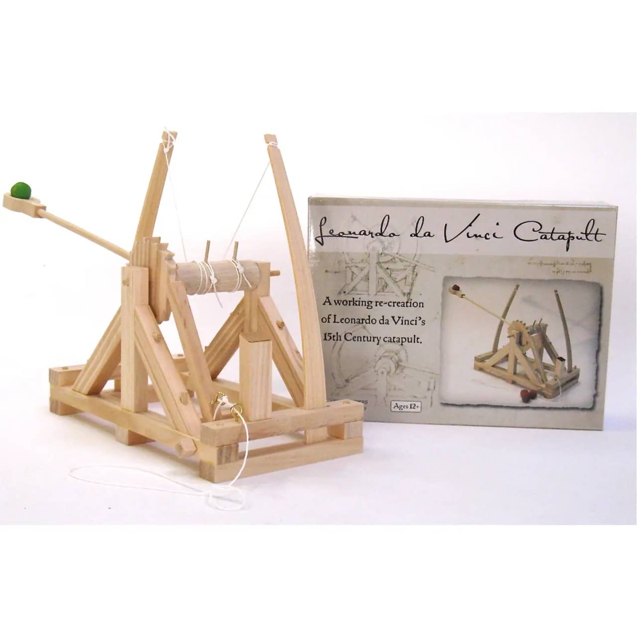 Catapulta lui Leonardo da Vinci (Kit Construcție Lemn)-Machetă Funcțională