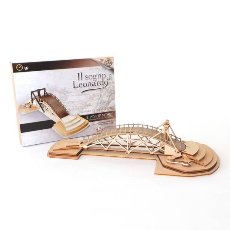 Podul Rotativ al lui Leonardo da Vinci – Kit de Construcție din Lemn (Machetă Funcțională)